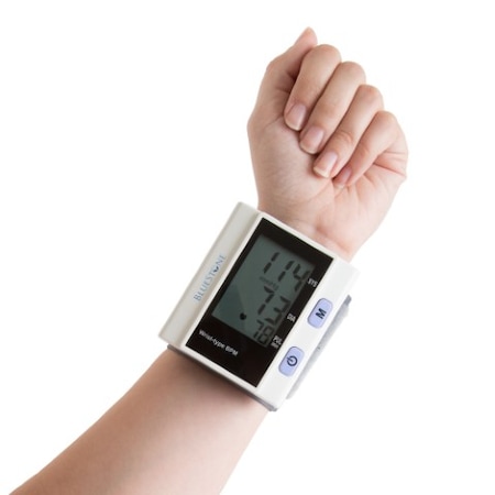 Automatic Wrist Blood Pressure Monitor With Digital LCD Display Screen, Fast BP, Adjustable Cuff